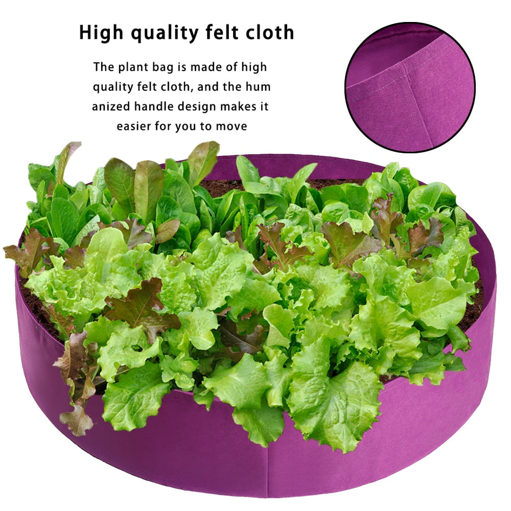 Fabric Garden Bag Raised Growing bag Garden bed Round Planting Contain –  Gladiator Gardens