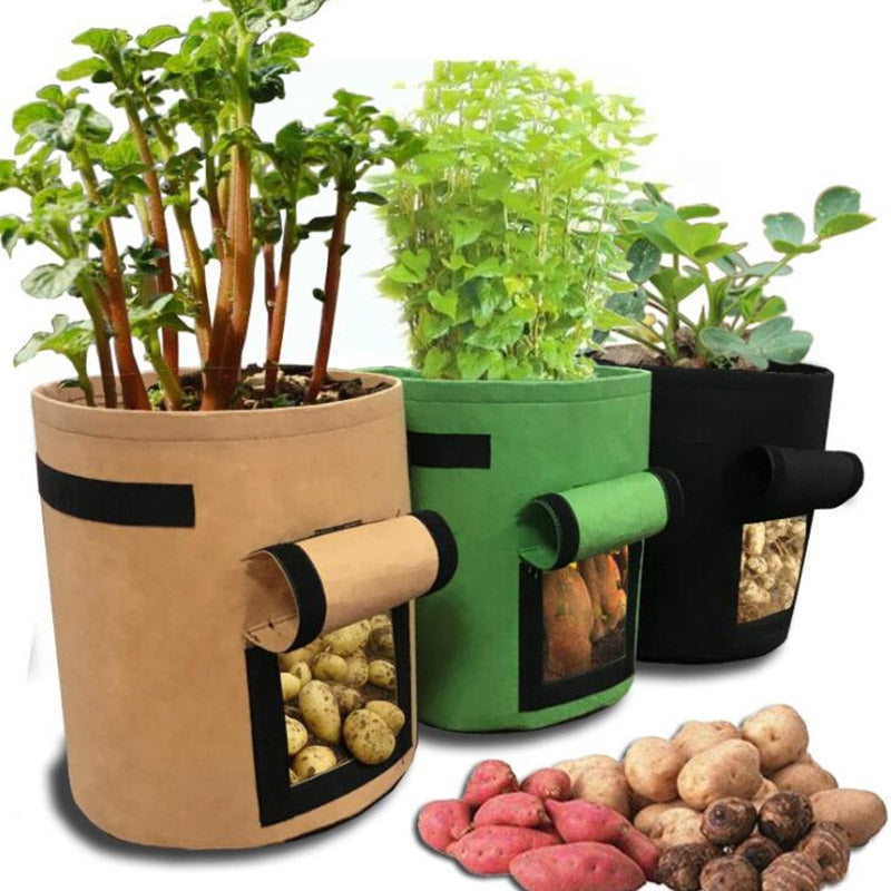 3 size Plant Grow Bags home garden Potato pot greenhouse Vegetable Growing Bags Moisturizing jardin Vertical Garden Bag tools