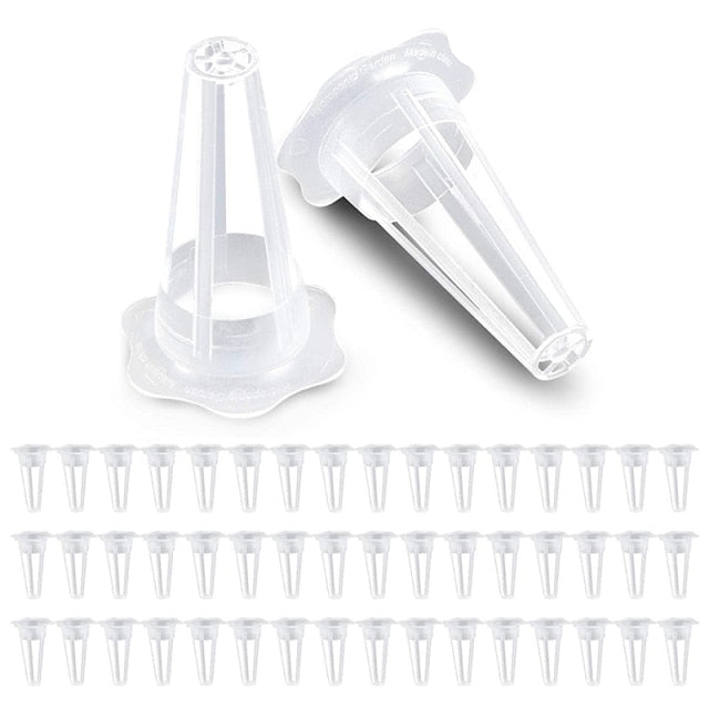 Hot 50 Plant Baskets Pod-Shaped Plastic Slotted Net Plant Cups Suitable for AeroGarden Hydroponics Planting Systems