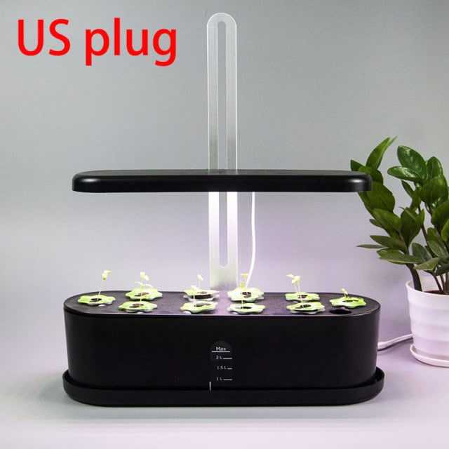 Automatic Hydroponics Growing System, Indoor Herb Garden Starter Kit with LED Grow Light, Smart Garden Planter for Home Kitchen