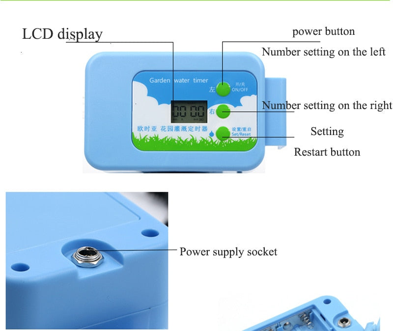 water timer for potted plants Automatic Micro Home Drip Irrigation Pump Watering Kit System Sprinkle –  Gladiator Gardens