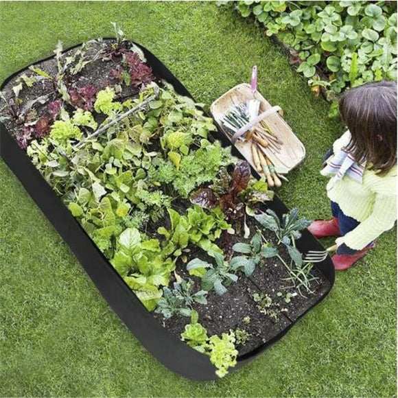 Fabric Raised Planting Bed Garden Grow Bags Herb Flower Vegetable Plants Bed Rectangle Planter For Plants